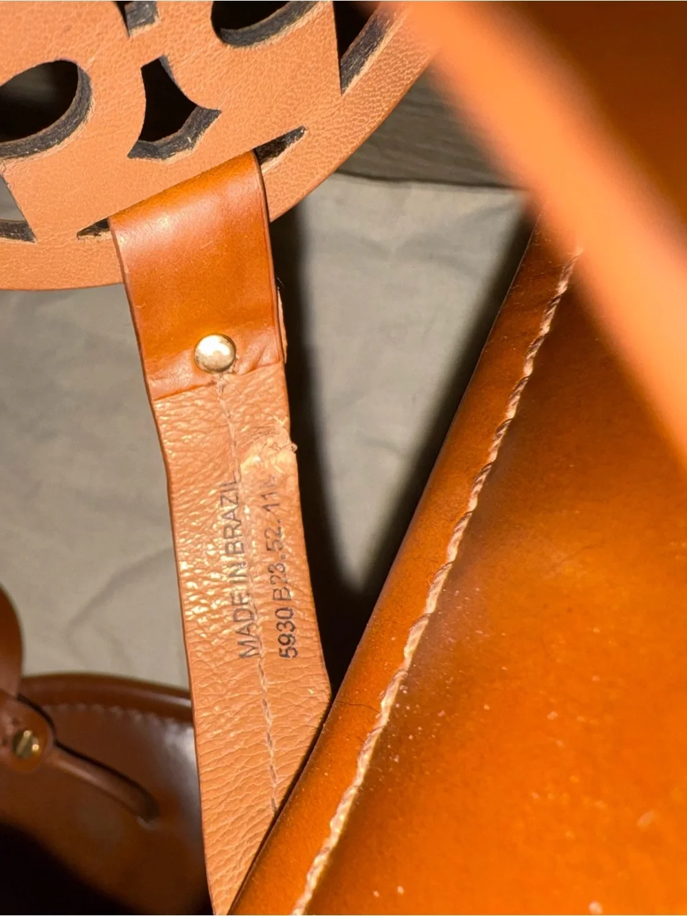 Tory Burch Vachetta Brown Leather Miller sandals
